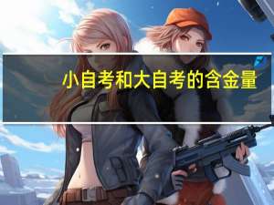 小自考和大自考的含金量