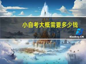 小自考大概需要多少钱