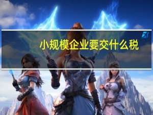 小规模企业要交什么税