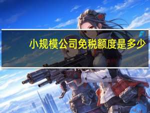 小规模公司免税额度是多少