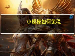 小规模如何免税