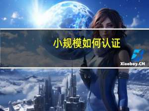 小规模如何认证