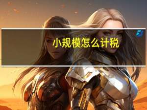 小规模怎么计税