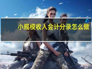小规模收入会计分录怎么做