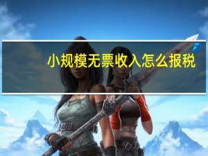 小规模无票收入怎么报税