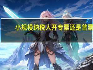 小规模纳税人开专票还是普票