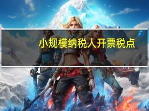 小规模纳税人开票税点