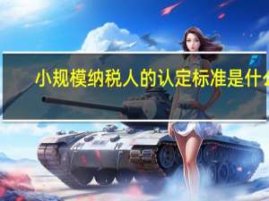 小规模纳税人的认定标准是什么