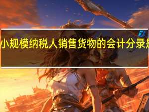 小规模纳税人销售货物的会计分录是什么