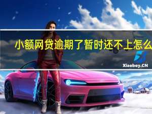小额网贷逾期了暂时还不上怎么办