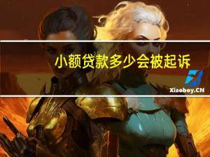 小额贷款多少会被起诉