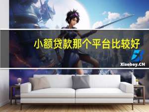 小额贷款那个平台比较好