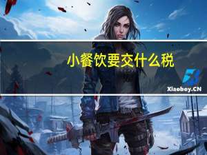 小餐饮要交什么税