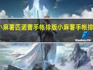 小麻薯匹诺曹手帐排版 小麻薯手帐排版大全