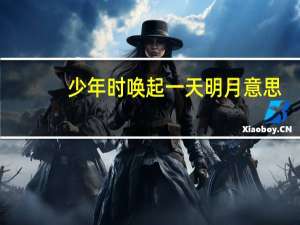 少年时唤起一天明月意思