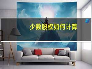 少数股权如何计算