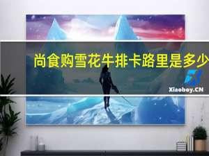 尚食购 雪花牛排卡路里是多少