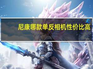 尼康哪款单反相机性价比高