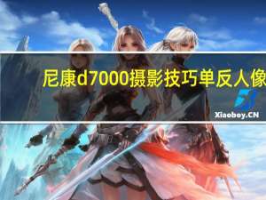 尼康d7000摄影技巧单反人像（尼康d7000摄影技巧）