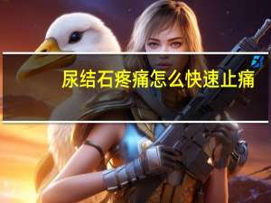 尿结石疼痛怎么快速止痛（尿结石痛怎么快速止痛）