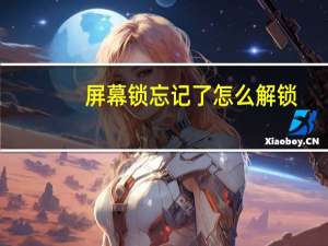 屏幕锁忘记了怎么解锁（屏幕锁）