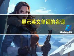 展示英文单词的名词