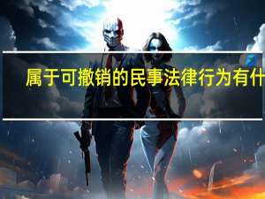 属于可撤销的民事法律行为有什么