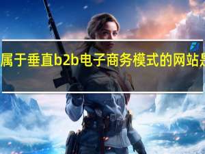 属于垂直b2b电子商务模式的网站是什么