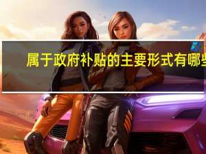 属于政府补贴的主要形式有哪些（下列属于政府补助的是）