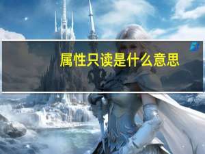 属性只读是什么意思