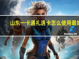 山东一卡通礼遇卡怎么使用最好（山东一卡通礼遇卡怎么用）