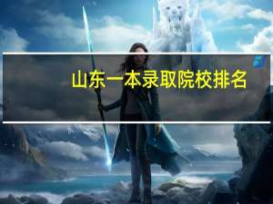 山东一本录取院校排名