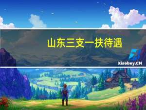 山东三支一扶待遇