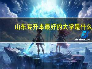 山东专升本最好的大学是什么