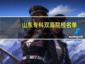 山东专科双高院校名单