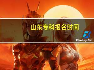 山东专科报名时间