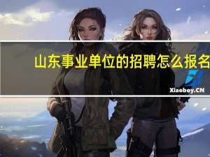 山东事业单位的招聘怎么报名