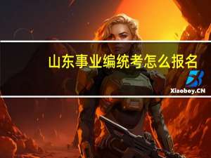 山东事业编统考怎么报名