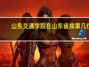 山东交通学院在山东省排第几位