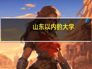 山东以内的大学