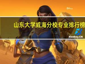 山东大学威海分校专业排行榜