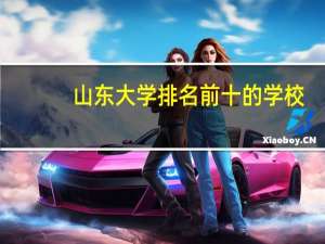山东大学排名前十的学校