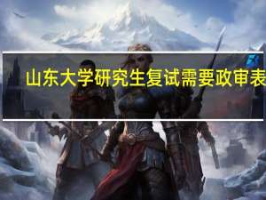 山东大学研究生复试需要政审表吗