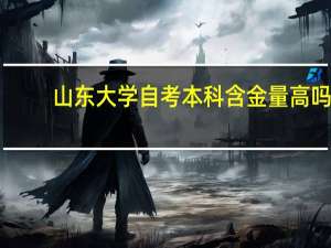 山东大学自考本科含金量高吗
