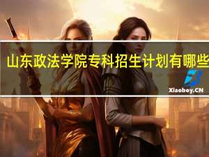 山东政法学院专科招生计划有哪些专业