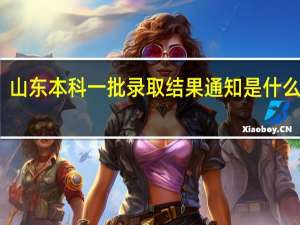 山东本科一批录取结果通知是什么时间