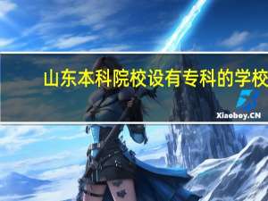 山东本科院校设有专科的学校