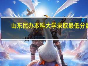 山东民办本科大学录取最低分数