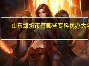 山东潍坊市有哪些专科民办大学