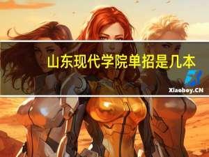 山东现代学院单招是几本